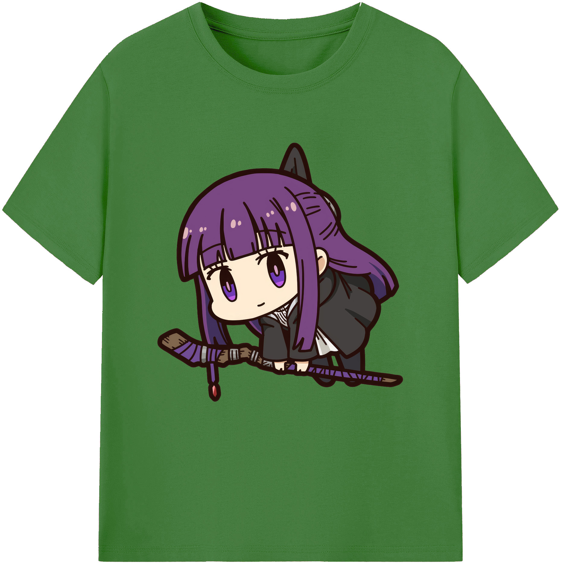（画像用） 葬送のフリーレン Frieren レディースカジュアルプリントTシャツ（綿100％）